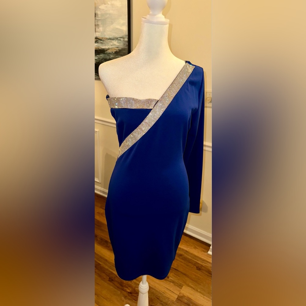 New with tags! One shoulder royal blues dress